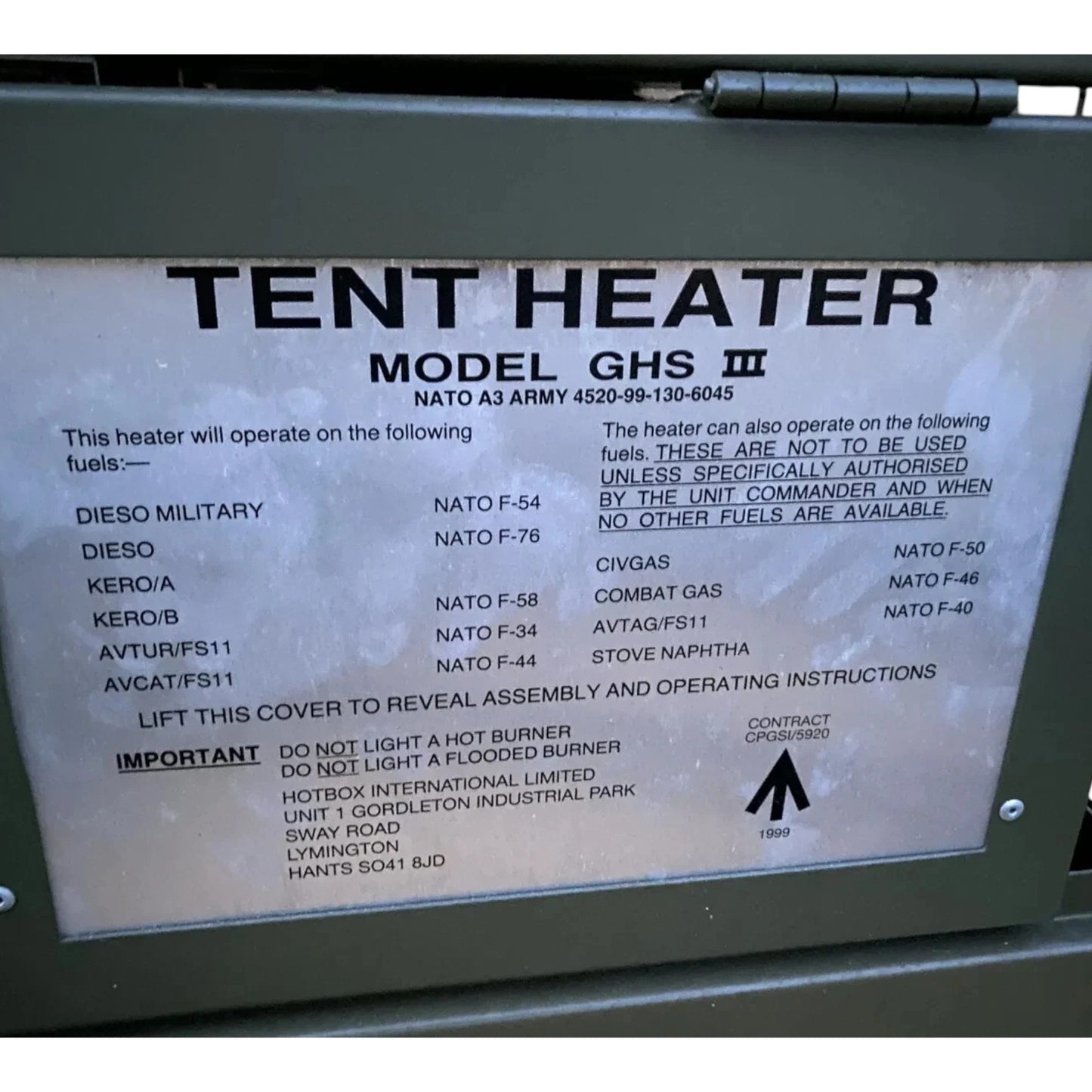 GHS III Diesel Tent Heater