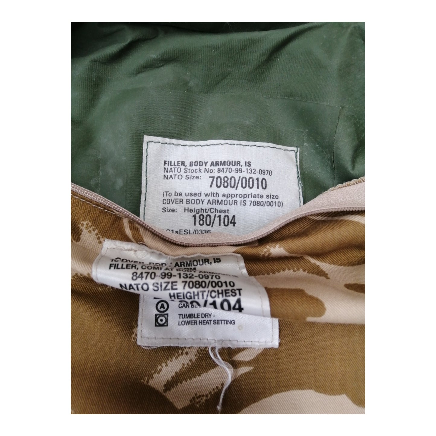 Desert DPM Flak Jacket With Filler Plates